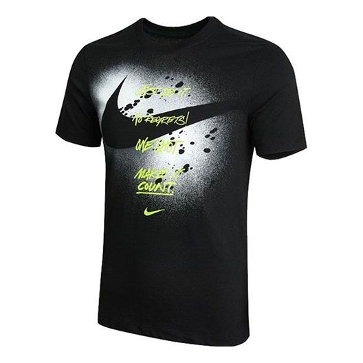 Nike M Nk Graphic Ss Tee Large Alphabet Printing Sports Short Sleeve Black DJ5218-010