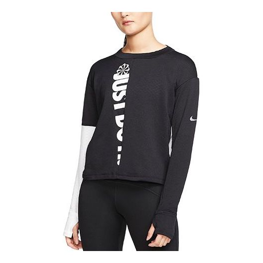 (WMNS) Nike Therma Icon Clash Athleisure Casual Sports Round Neck Long Sleeves Knit Black Hoodie CJ8065-010