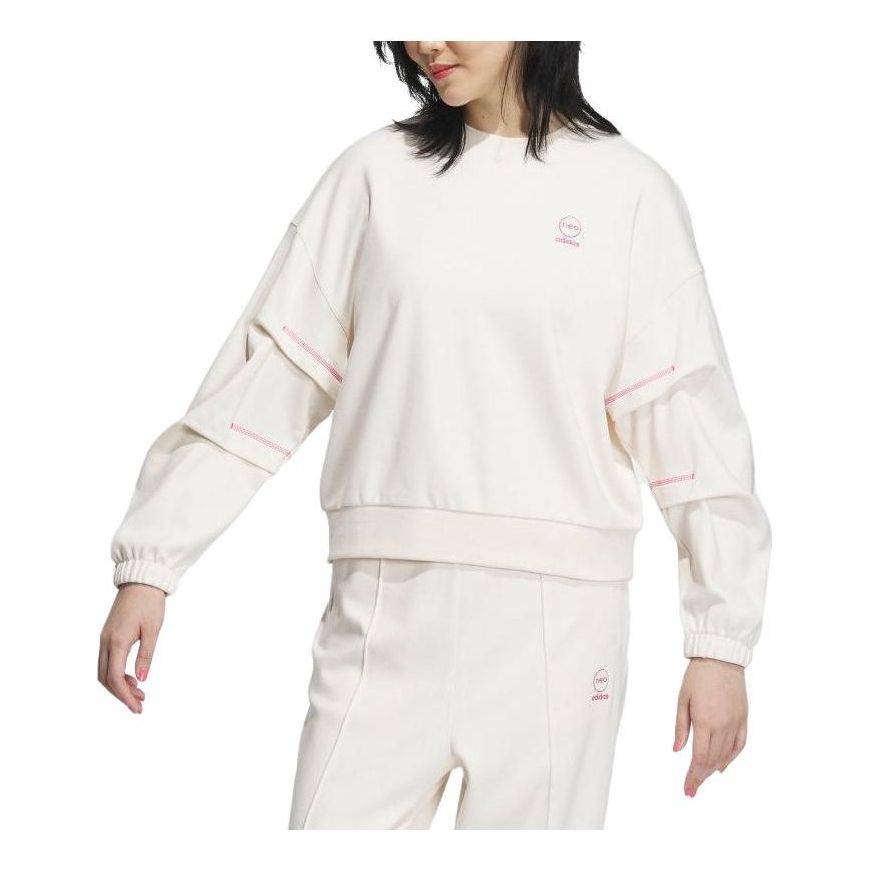 (WMNS) adidas Neo Cesp Crew Sweatshirts 'Beige' IK3423