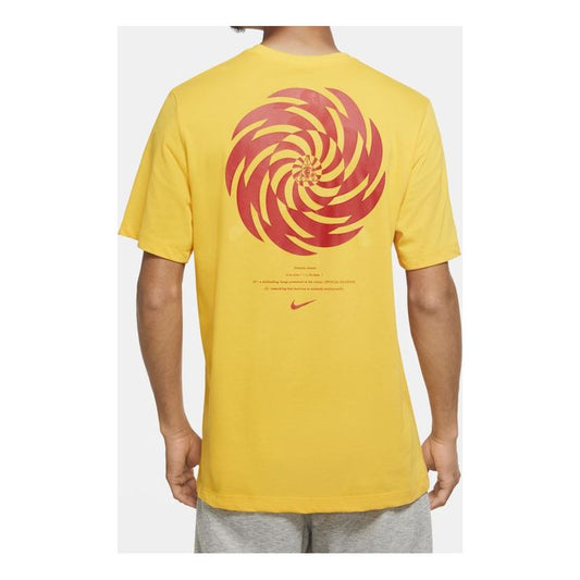 Nike Kyrie Logo Basketball Short Sleeve Large Gold CV1062-739
