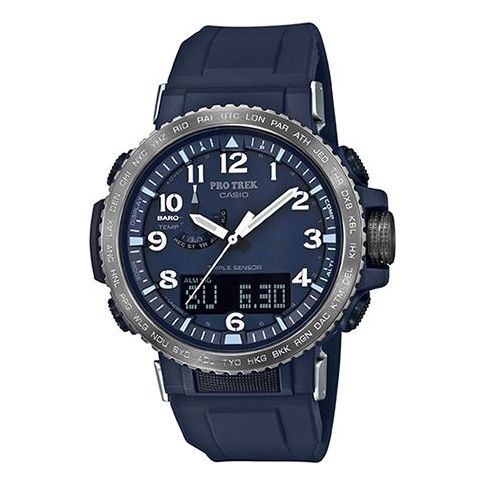 CASIO G Shock Waterproof Sports Solar Powered Mens Blue Analog/Digital Combo PRW-50YFE-2APR