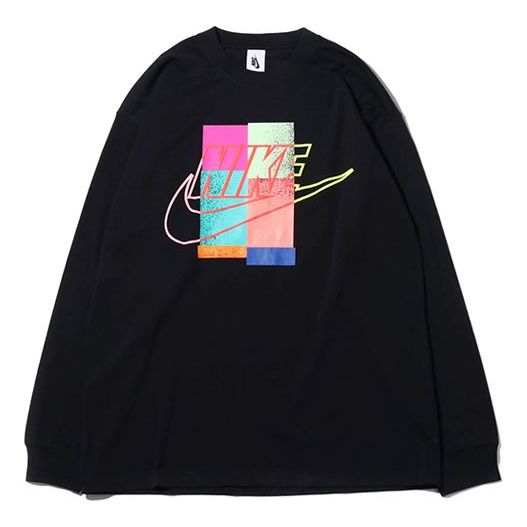 Nike x Atmos Jointly Signed Printing Round Collar Long Sleeve T-Shirt Men's CI3200-010