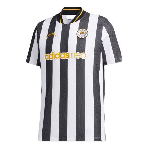 adidas neo adidas Yellow Sports Short Sleeve Black White GL7215