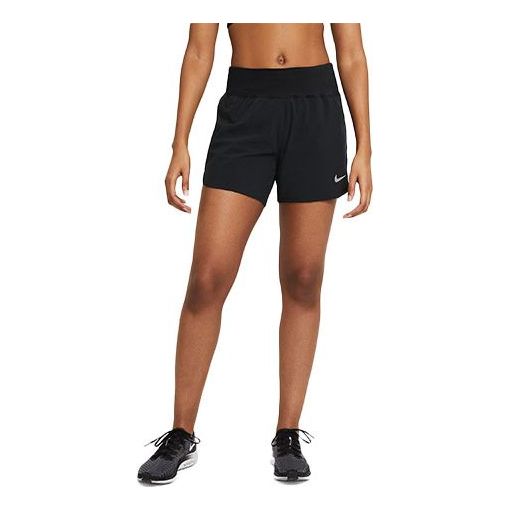 (WMNS) Nike Eclipse Solid Color Casual Sports Running Shorts Black CZ9569-010