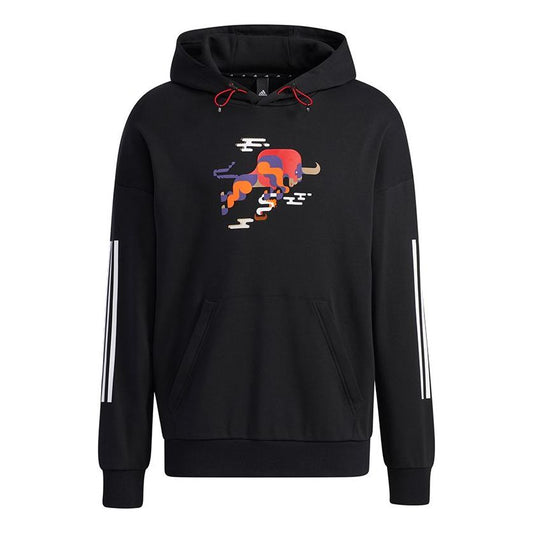 adidas Cny Gfx Hs Logo Printing Sports Pullover Black GP1839