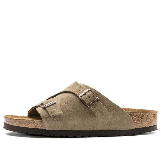 Birkenstock Zrich Series Cowhide Suede Fashion Beige Version Sandals 1009533