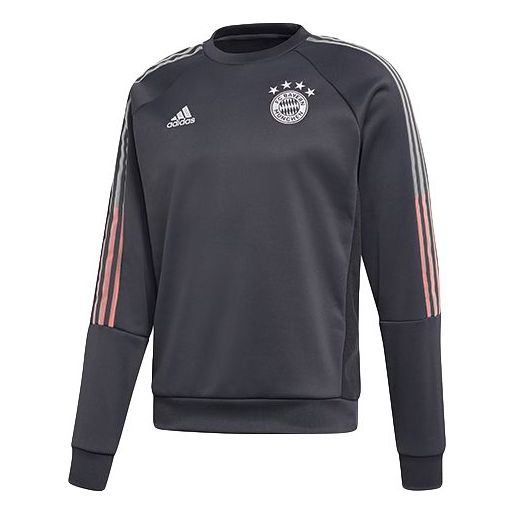 adidas Logo Printing Bayern Munich Soccer/Football Sports Pullover Gray FR3989