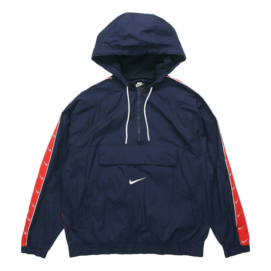Nike Sportswear Big Swoosh Hooded Long Sleeve Color Block Jacket Cd0420-451 Colorblock CD0420-451