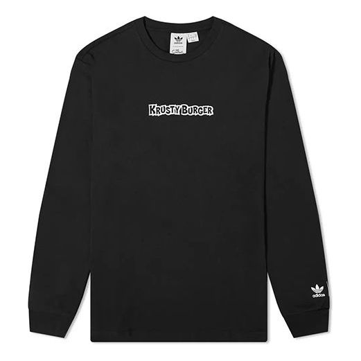 adidas originals Smps Kb Ls Tee Printing Sports Long Sleeves Black HA5819