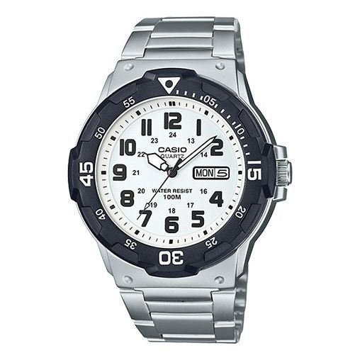 CASIO Waterproof Stainless Steel Strap Quartz Sports Mens Silver Analog MRW-200HD-7B
