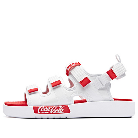 (WMNS) ANTA x Coca Cola Beach Sandals 'White Red' 92926971A-9