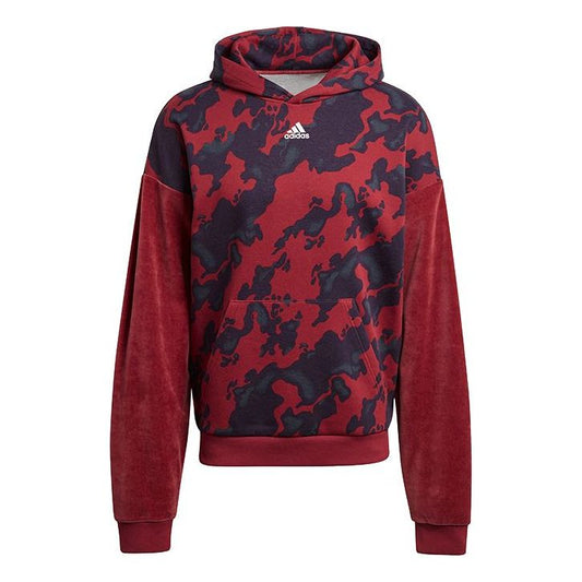 adidas Vevlet Aop Hdy Colorblock Camouflage Sports Red H25089