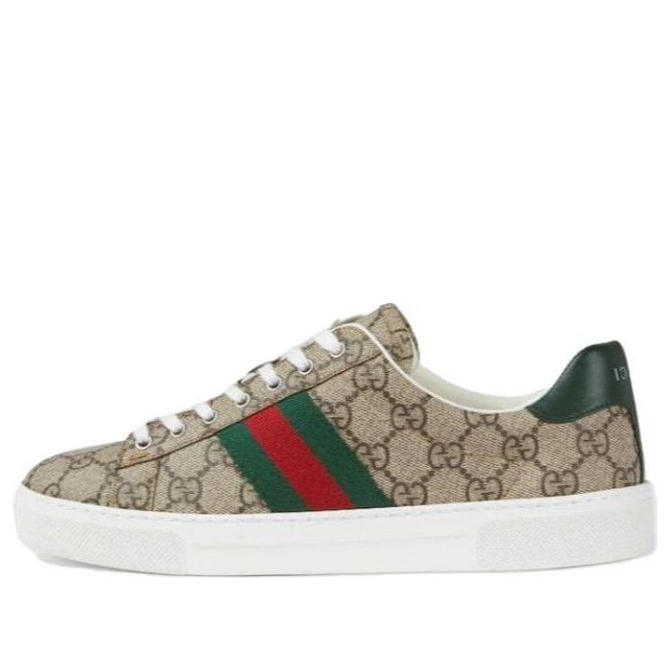 (WMNS) Gucci  Ace Sneaker With Web 'Beige Ebony GG Supreme' 760774-FACMZ-9746