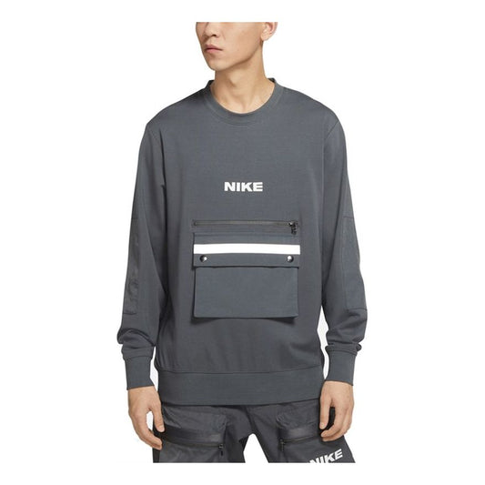 Nike Sportswear City Made Sports Causual Reflective Big Pocket Round Collar Male Grey Gray DA0070-068