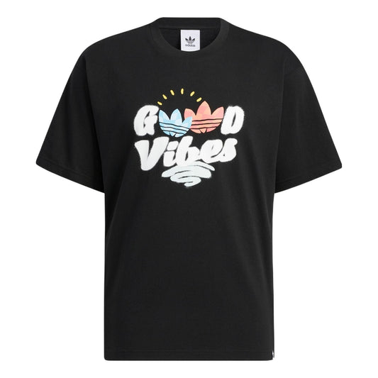adidas originals Y2K Tee 1 Alphabet Cartoon Logo Casual Sports Short Sleeve Unisex Black HM8001