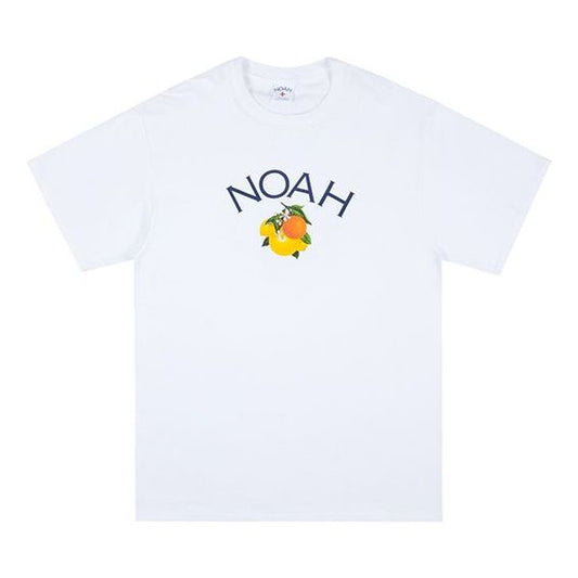 NOAH Fruit Logo Printing Round Neck Pullover Short Sleeve Unisex White T13SS20WHT