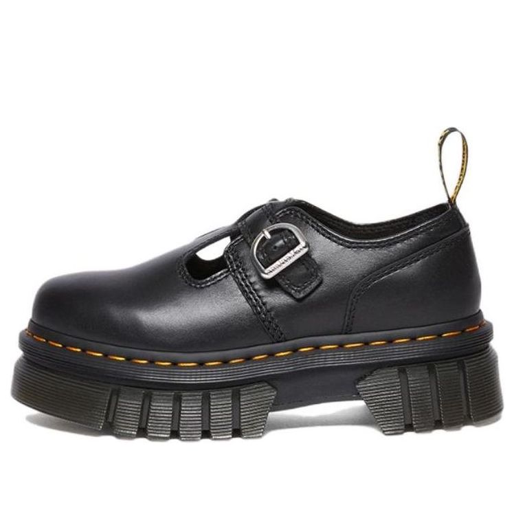 (WMNS) Dr. Martens Audrick Nappa Lux Platform Mary Jane 'Black' 30685001