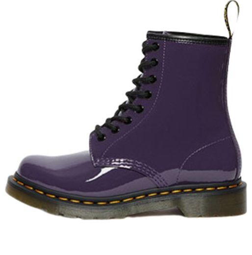 (WMNS) Dr. Martens Lens Patent Leather 8 Martin boots Black Purple 27216628