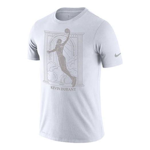 Nike MVP Series NBA Brooklyn Nets Durant Basketball Sports Short Sleeve White CT3998-100