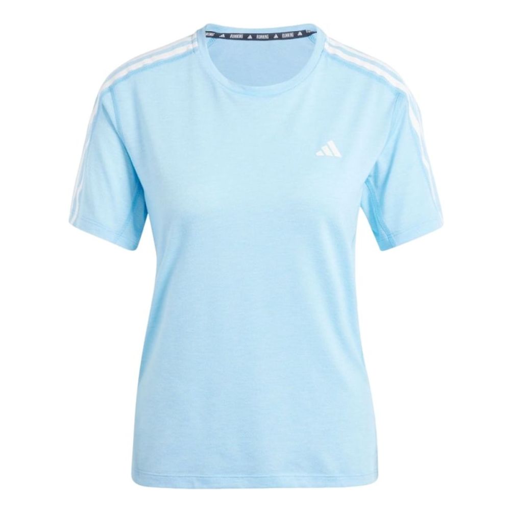 (WMNS) adidas Own The Run 3-Stripes T-Shirt Asia Sizing 'Blue' IK5020