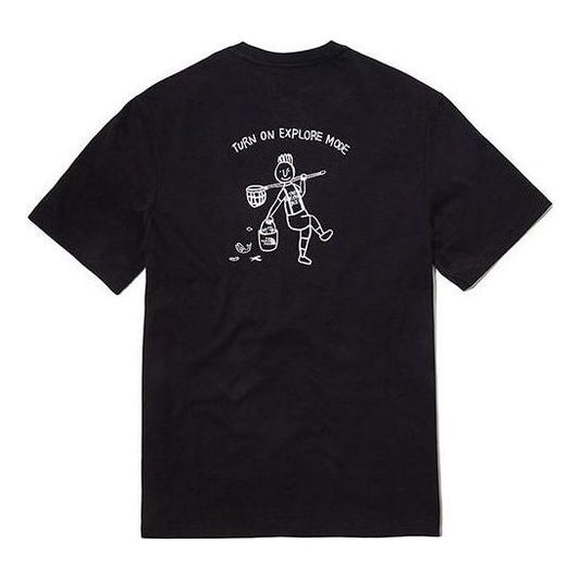 THE NORTH FACE Graffiti Character Small Logo Short Sleeve Couple Style Black NT7UL09A