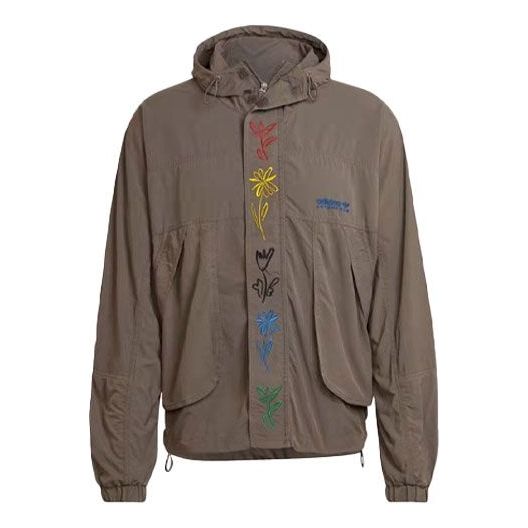 adidas x Sean Wotherspoon Hooded logo Jacket 'Brown' HI3297