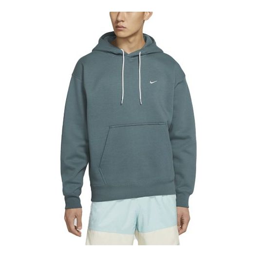 Men's Nike Logo Embroidered Solid Color Fleece Lined Dark Green DA0316-387