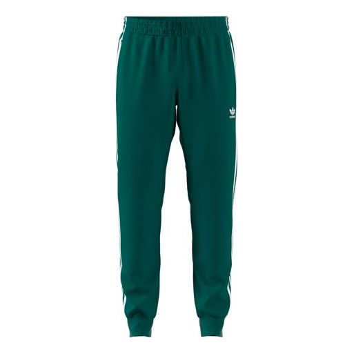 adidas originals Sst Tp Logo Embroidered Sports Pants Green EJ9701