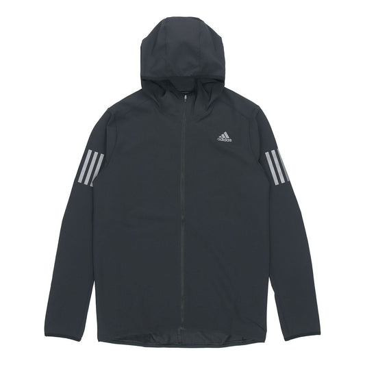 adidas Woven hooded Sports Tops Jacket Black CY5776