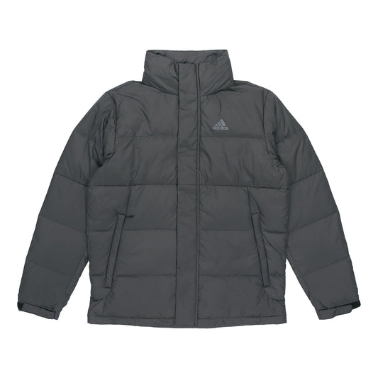 adidas Logo Print Casual Warm Sport Down Jacket Male Black GF0060