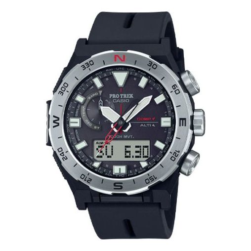 Casio Pro Trek Mountaineering Analog-Digital Watch 'Black Silver Steel' PRW-6800-1JF-PERSON