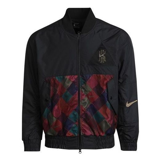 Nike Kyrie Protect Irving Sports Print Basketball Jacket For Men Black DD6930-010