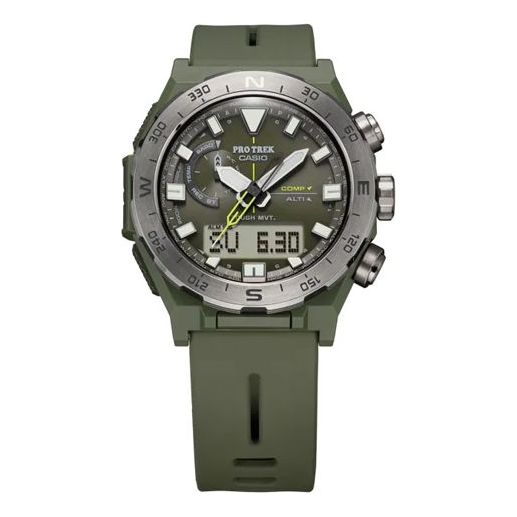 Casio Pro Trek Mountaineering Analog-Digital Watch 'Green Metallic' PRW-6800Y-3JF-PERSON