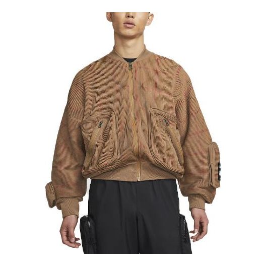 Men's Nike x Crossover MA-1 Knit Jacket Brown CZ4705-382
