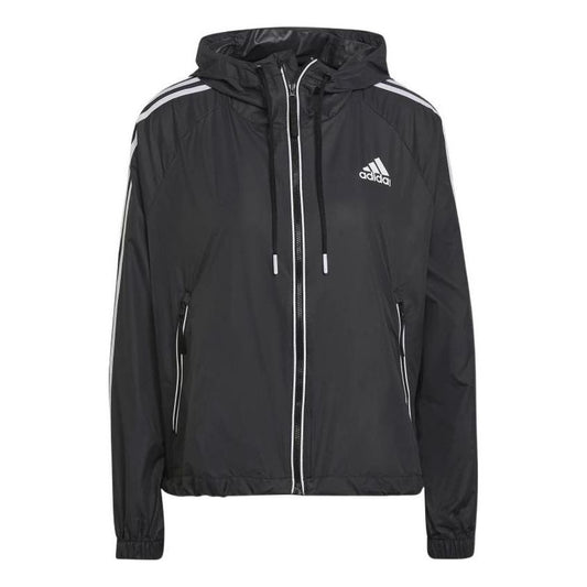(WMNS) adidas BSC 3-Stripes Wind Jacket Asia Sizing 'Black' H55345