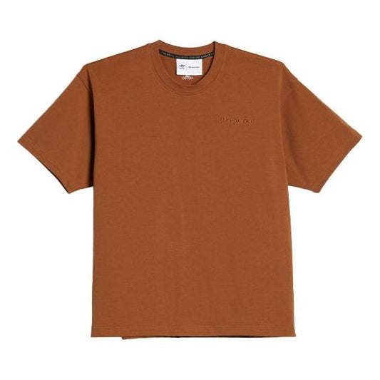 adidas x Pharrell Humanrace Small Logo T-Shirt 'Brown' HF9956