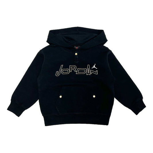 (GS) Air Jordan Take Flight Snap Cuff Pullover Hoodie 'Black' JD2342072