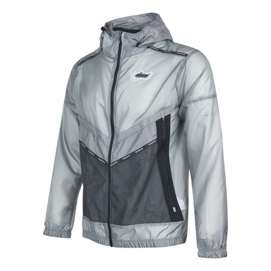Nike Repel Wild Run Windrunner Casual Printing Running Sports Woven Jacket Gray DD5392-084