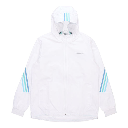 adidas neo M Fav 3s Wb 2 Contrasting Colors Sports Hooded Jacket White GP5660