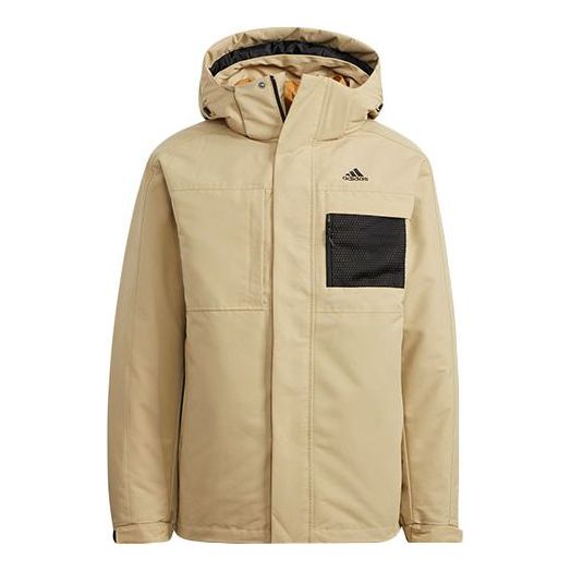 adidas 3in1 Dwn Jkt 3 In 1 Stay Warm Hooded Down Jacket Light Khaki H20771