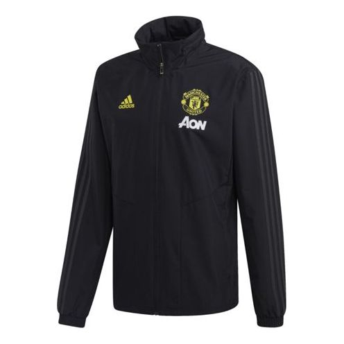 adidas Soccer/Football Manchester United Woven Stand Collar Jacket Black EB6515