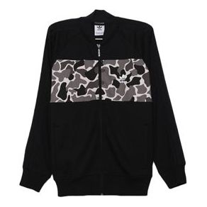 adidas originals Graphics Cb Tt Camouflage Splicing Jacket Black DN8035