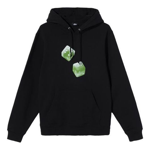 Men's Stussy Contrasting Colors Alphabet Printing Fleece Lined Black STUSSY-FW-4