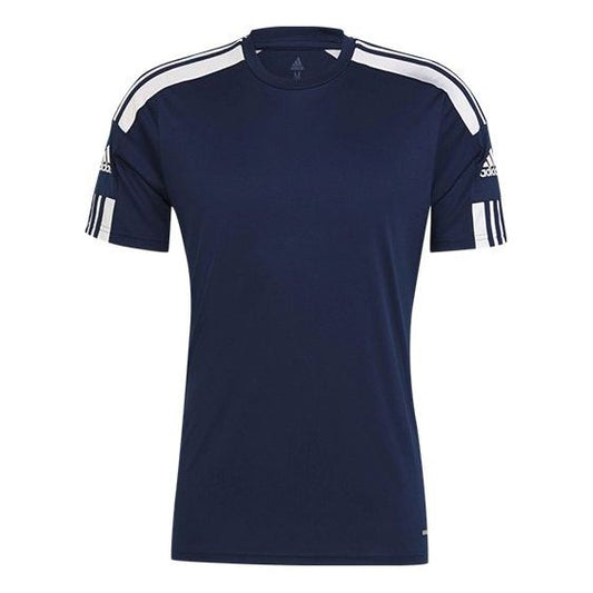adidas Squadra 21 Soccer/Football Training Quick Dry Round Neck Short Sleeve Navy Blue GN5724