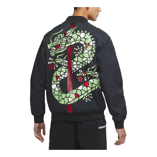 Nike x LPL Crossover 2021 tournament Logo Pattern Splicing Zipper Jacket Black DO0766-010