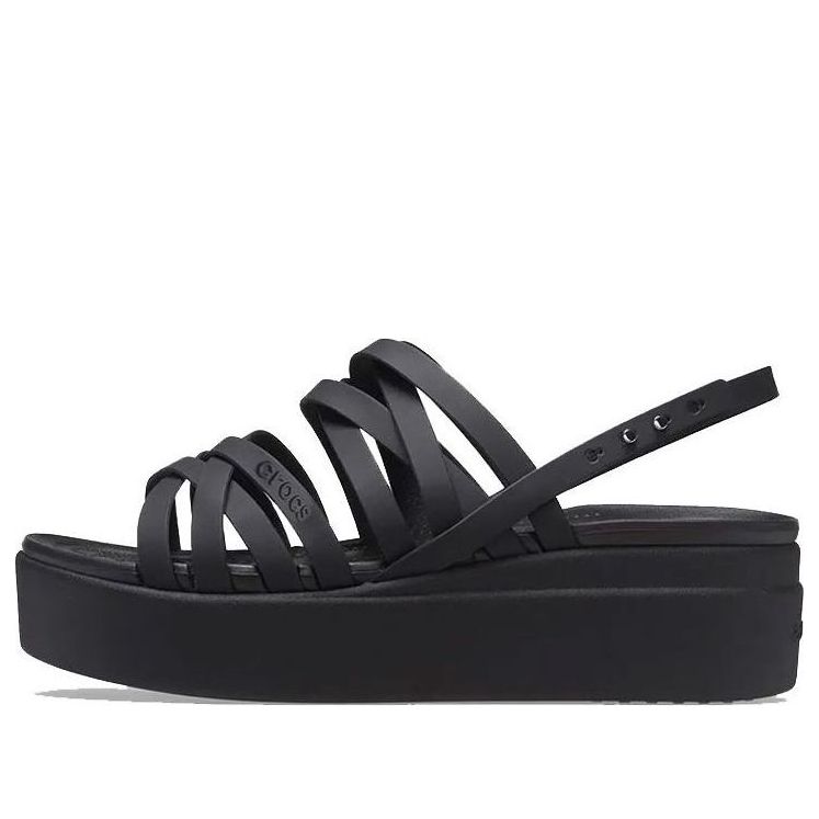 (WMNS) Crocs Brooklyn Strappy Black Sandals 206751-001