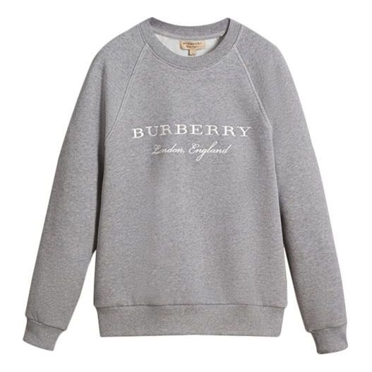 Burberry Unisex Round-neck Sweatshirt Grey 80265191