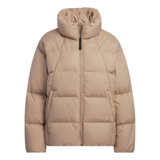 (WMNS) adidas 3-Stripes Puffy Down Jacket Asia Sizing 'Brown' HN2111