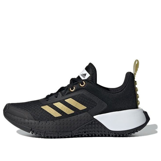 (GS) adidas LEGO x Sport Big Kid 'Black Gold Metallic' FY8444