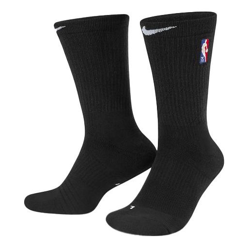 Nike Elite Crew Socks Nba Casual Sports Mid Tops Couple Style One Pair Black DA4960-010